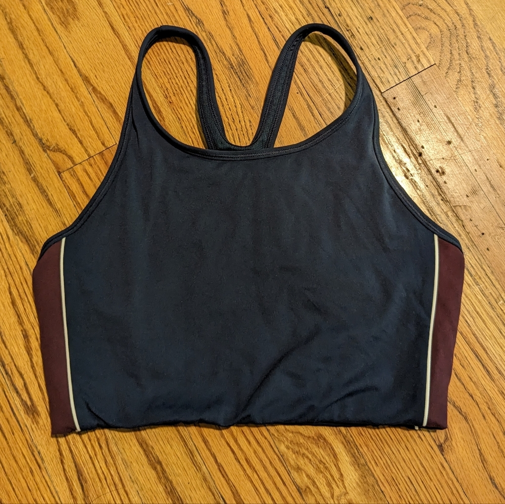Tory Burch Tory Sport Navy Blue Racerback Sports Bra Size M